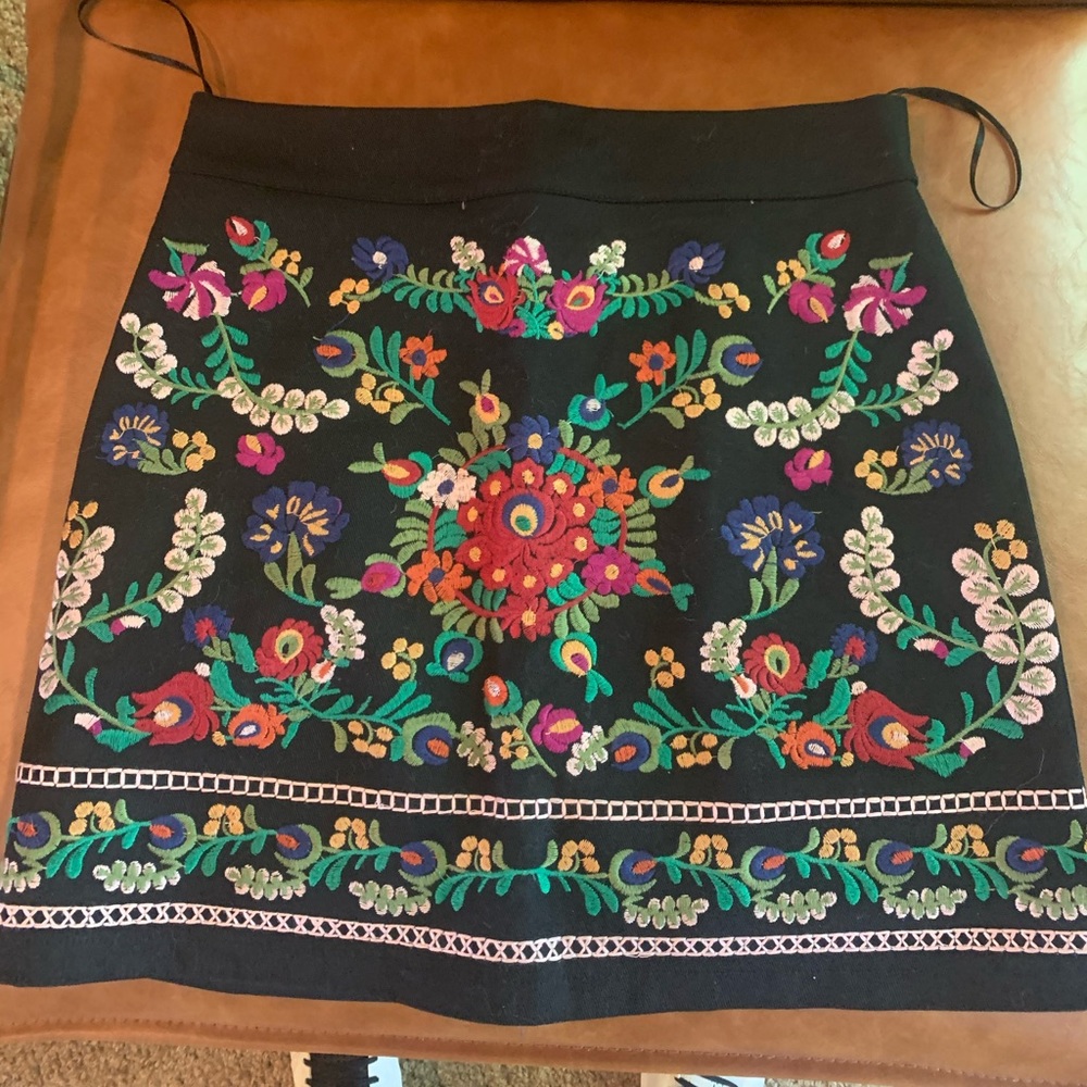 embroidered skirt